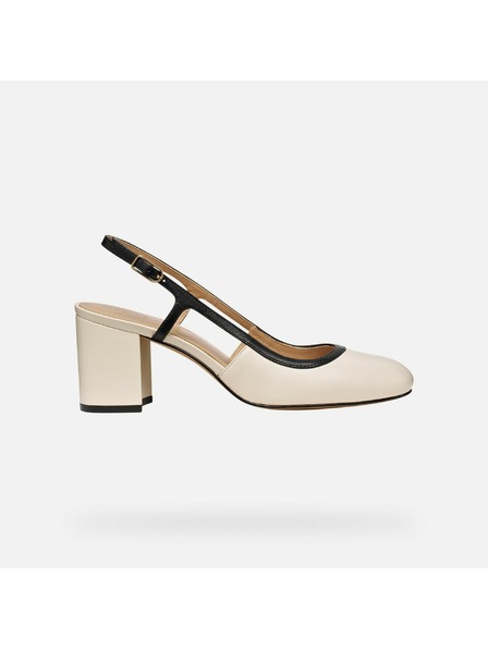 Geox Krem ženska obuća na petu Geox Virnilisa 65