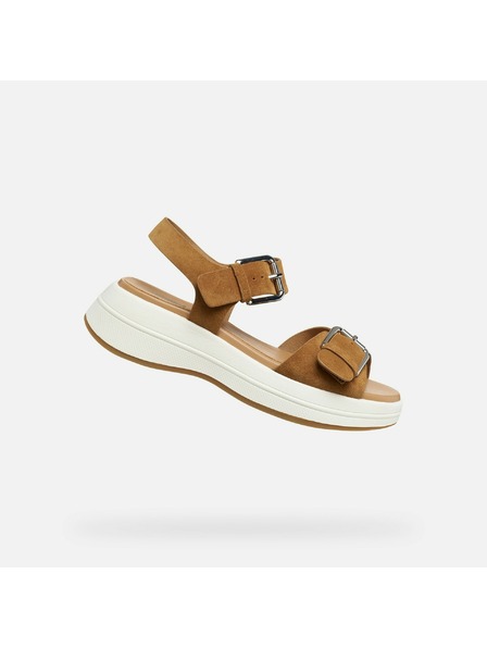 Geox Smeđe ženske sandale Geox Spherica Ecub-3 S