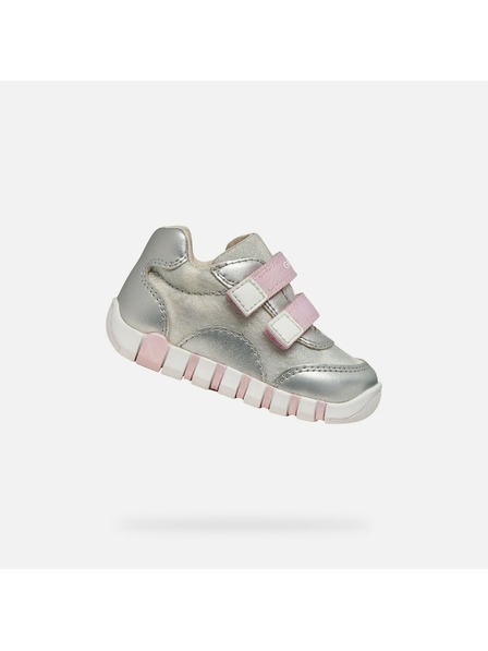 Geox Srebrne djevojčinske cipele za prve korake Geox Iupidoo