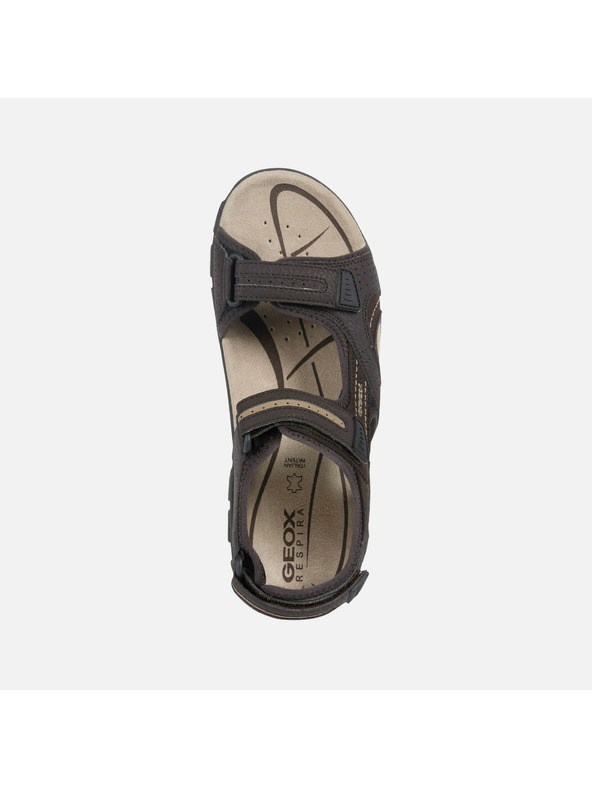 Geox Tamno smeđe muške sandale Geox Uomo Sandal Strada
