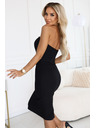 numoco Midi haljine s golim ramenima i korzetom - crne