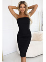 numoco Midi haljine s golim ramenima i korzetom - crne