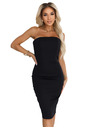 numoco Midi haljine s golim ramenima i korzetom - crne