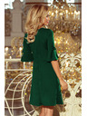numoco NEVA Trapezaste haljine s mašnom - tamno zelena