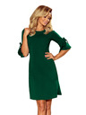 numoco NEVA Trapezaste haljine s mašnom - tamno zelena