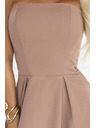 numoco VIVIENNE midi haljine s korzetom i proširenim naramenicama za posebne prilike - bež