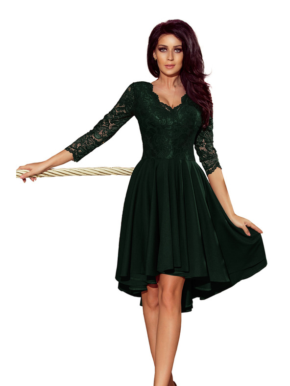 numoco NICOLLE - Ekskluzivne haljine s čipkom - tamno zelene