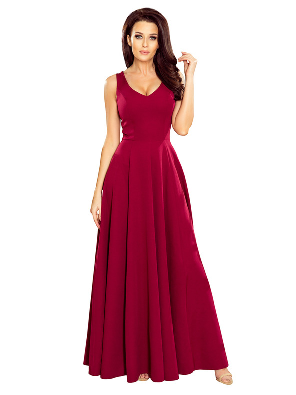 numoco CINDY duge haljine s izrezom - bordo