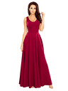 numoco CINDY duge haljine s izrezom - bordo