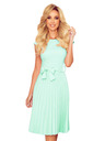 numoco LILA Plisirane haljine s kratkim rukavom - Mentina boja
