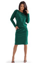 numoco Dukserice haljine s dugim rukavima i džepovima - ugodan kroj s izrezom na leđima - zelene