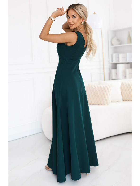 numoco Modne, tijelu zgodne maksi haljine s prorezom na nogavici - bočasto zelene