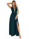 numoco Modne, tijelu zgodne maksi haljine s prorezom na nogavici - bočasto zelene