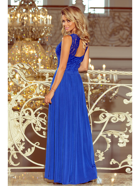 numoco LEA duge haljine s čipkastim izrezom - plave