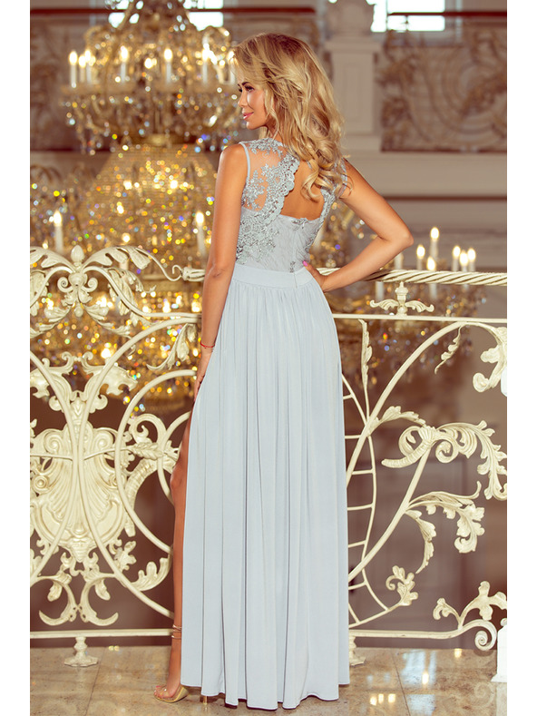 numoco LEA duge haljine s vez izrezom - srebrna boja