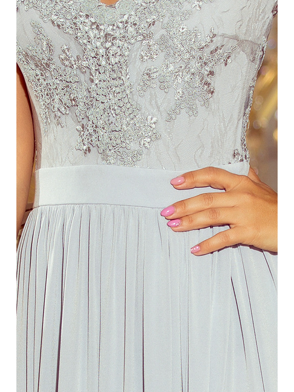 numoco LEA duge haljine s vez izrezom - srebrna boja