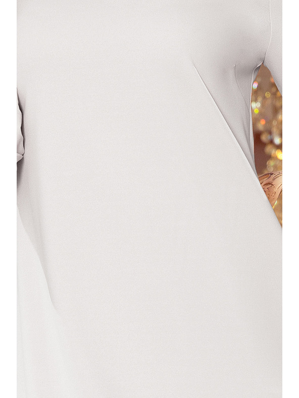 numoco LUCY - plisirane udobne haljine - sive