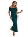 numoco Senzualne midi haljine s mašnom na izrezu - boce zelena