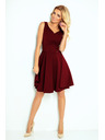 numoco Haljine - srcoliki dekoltee - bordo boje