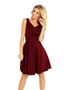numoco Haljine - srcoliki dekoltee - bordo boje