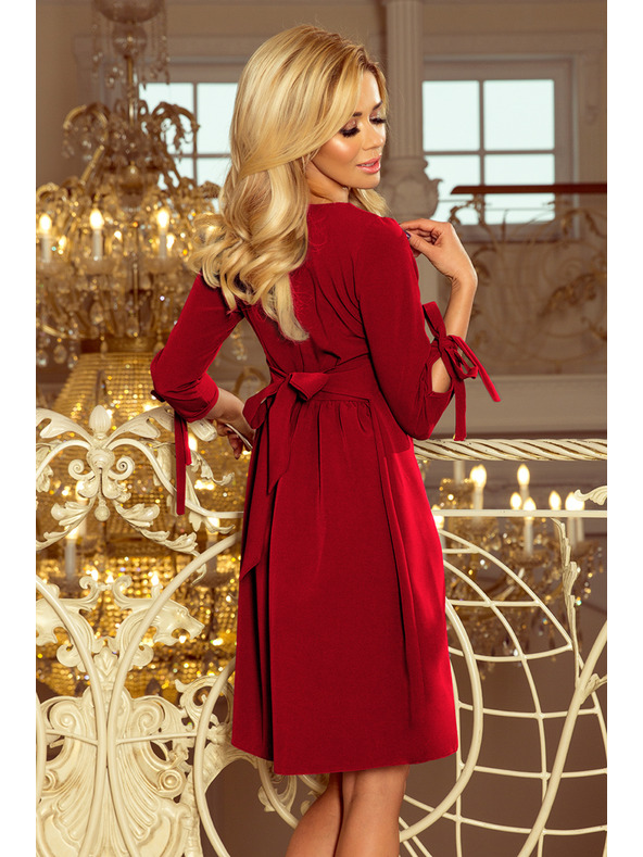numoco ALICE Haljine s mašnama - bordo boje