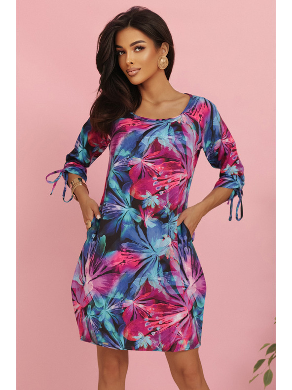 numoco LILA Cvjetne haljine s vezanim rukavom