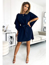 numoco SOFIA Leptir haljina sa vezivanjem struka - tamno plava