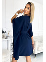 numoco SOFIA Leptir haljina sa vezivanjem struka - tamno plava