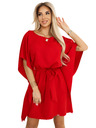 numoco SOFIA Leptir haljina s kravatom u struku - crvena
