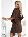 numoco SOFIA Leptir haljine s vezivanjem u struku - čokoladna