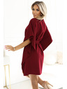 numoco SOFIA Leptir haljine s vezivanjem u struku - boja vina