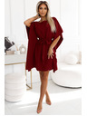 numoco SOFIA Leptir haljine s vezivanjem u struku - boja vina