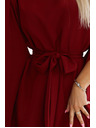 numoco SOFIA Leptir haljine s vezivanjem u struku - boja vina