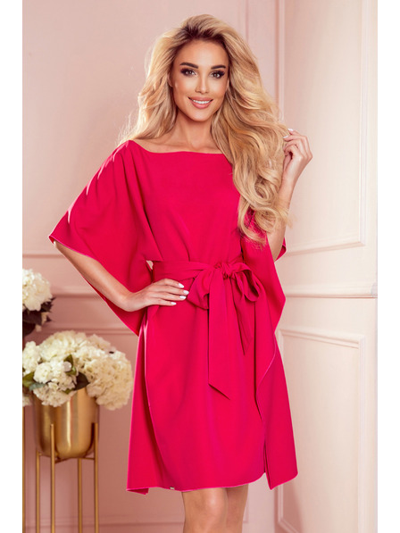 numoco SOFIA Leptir haljine s vezivanjem u struku - malina