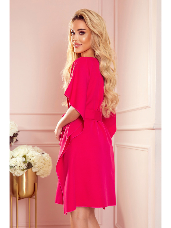 numoco SOFIA Leptir haljine s vezivanjem u struku - malina