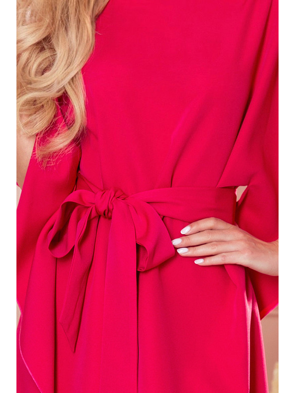 numoco SOFIA Leptir haljine s vezivanjem u struku - malina