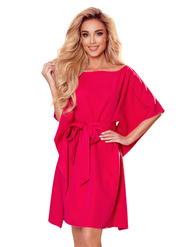 numoco SOFIA Leptir haljine s vezivanjem u struku - malina