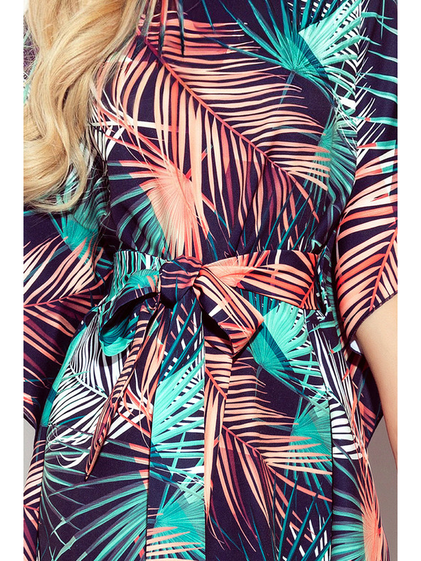 numoco SOFIA Leptir haljine s vezivanjem u struku - palmini listovi