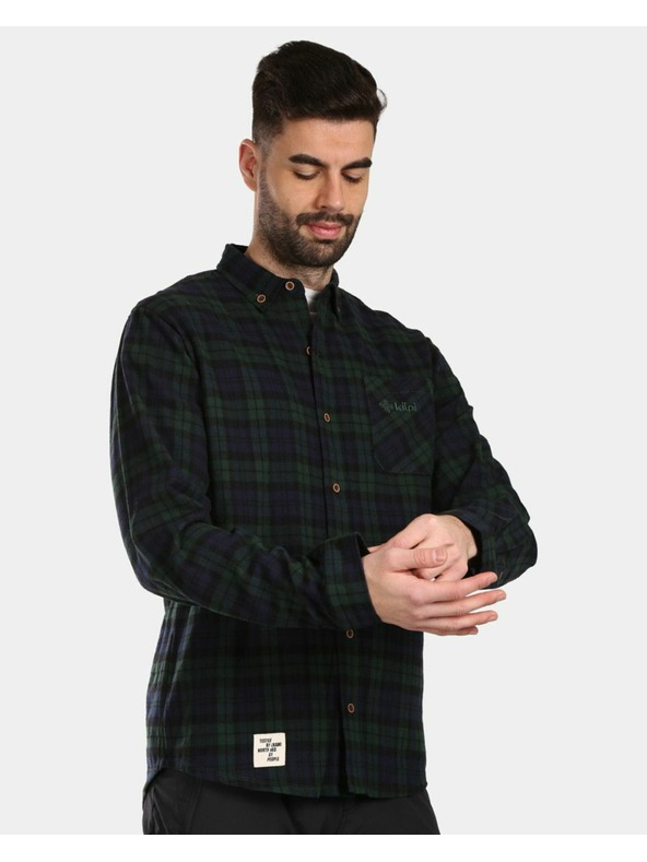 Kilpi Muška sportska flanelska majica Kilpi FLANNY-M tamno zelena