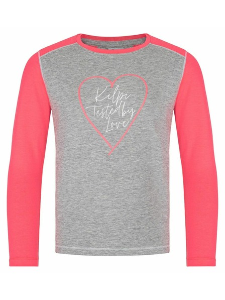 Kilpi Girls' Long Sleeve Cotton T-Shirt Kilpi SONIER-JG Light Gray