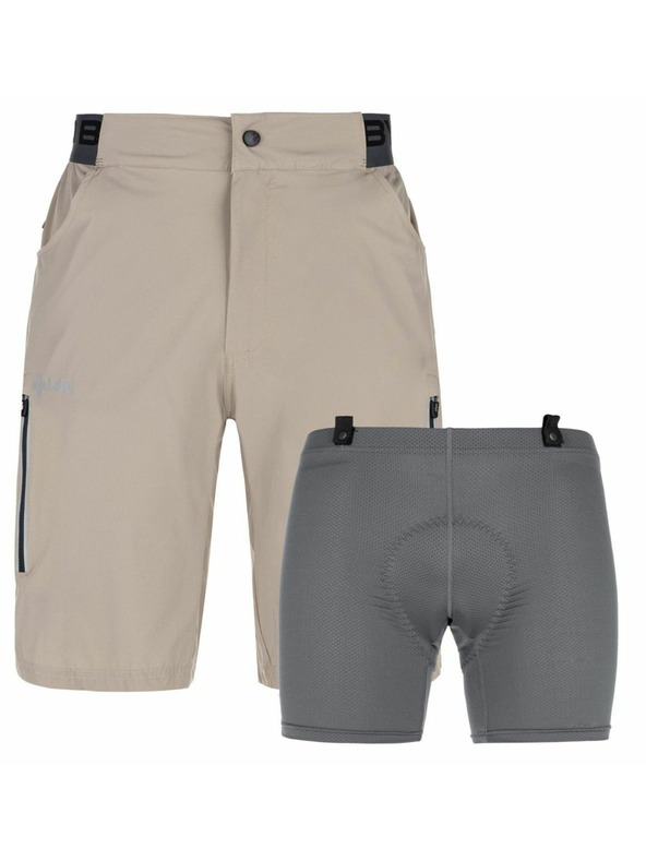 Kilpi Muške biciklističke kratke hlačice Kilpi TRACKEE-M Bež