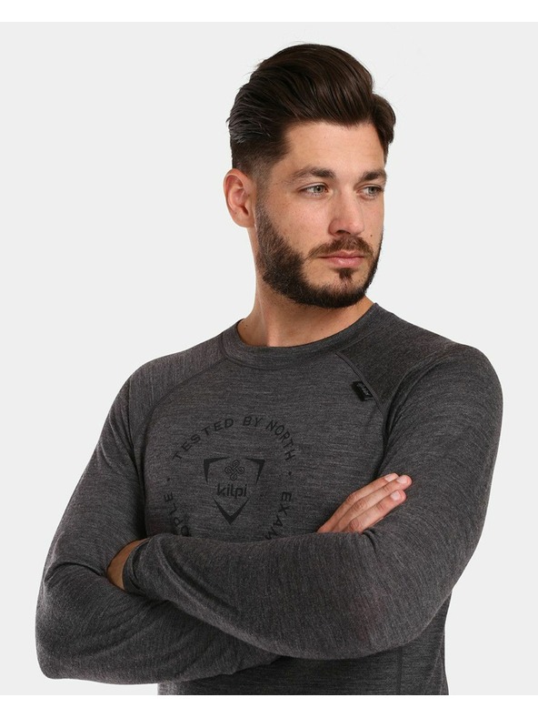 Kilpi Muško termodonje rublje s dugim rukavima Kilpi MAVORA TOP-M Tamnosiva