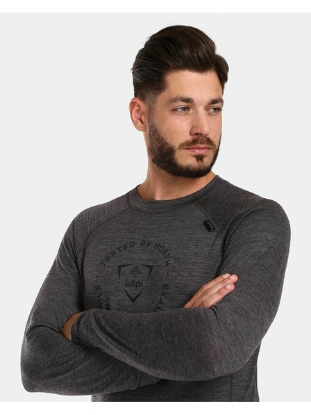 Kilpi Muško termodonje rublje s dugim rukavima Kilpi MAVORA TOP-M Tamnosiva