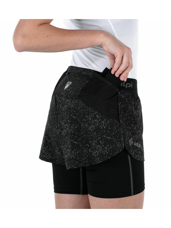 Kilpi Ženske trčeće kratke hlačice 2 u 1 Kilpi BERGEN-W Crna