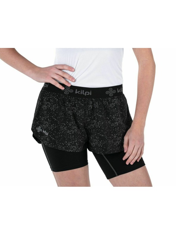 Kilpi Ženske trčeće kratke hlačice 2 u 1 Kilpi BERGEN-W Crna