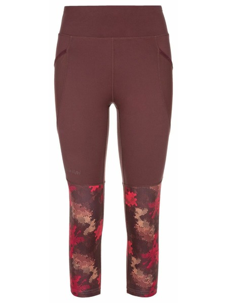 Kilpi Ženske 3/4 fitness legice Kilpi SOLAS-W Tamno crvena