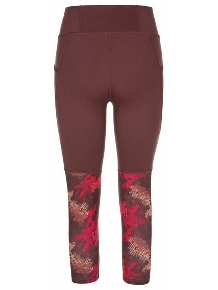 Kilpi Ženske 3/4 fitness legice Kilpi SOLAS-W Tamno crvena