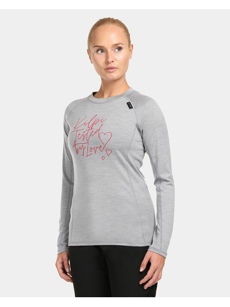 Kilpi Ženska funkcionalna majica s dugim rukavima Kilpi MAVORA TOP-W Svijetlo siva