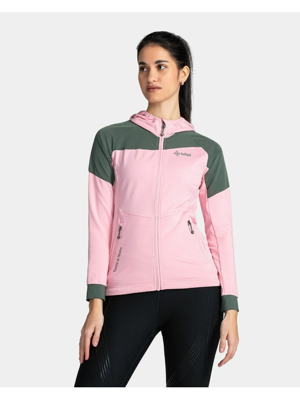 Kilpi Ženska rastezljiva dukserica s kapuljačom Kilpi MEMPHIS-W Svijetlo ružičasta