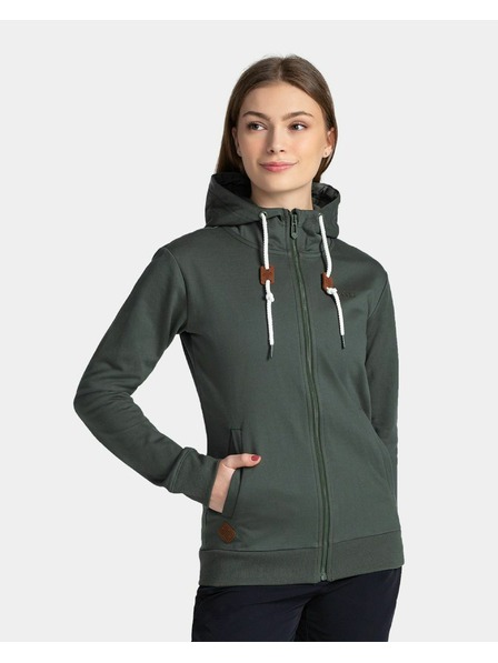 Kilpi Ženska pamučna dukserica Kilpi BERY-W Tamno zelena